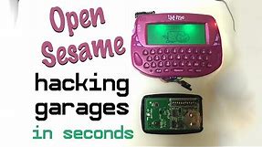 OpenSesame - hacking garages in seconds using a Mattel toy
