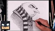 How To Draw Gru | Minions Sketch Tutorial (Step by Step)