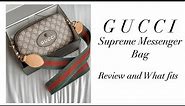 GUCCI NEO VINTAGE GG SUPREME MESSENGER BAG | Review, What fits