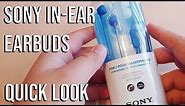 Sony In-Ear Earbuds | Quick Look (Sony MDR-EX15AP)
