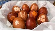How To Dye Eggs Using Onion Skins | NATURAL EASTER EGGS | Pirhi | Traditional Slovenian Easter Eggs