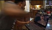 CashNasty punches his computer