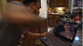 CashNasty punches his computer