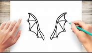 How to Draw Dragon Wings Step by Step