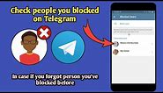 How to see blocked users on Telegram