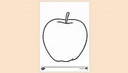 Printable Apple Colouring Page