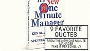 9 Favorite Quotes From The New One Minute Manager - Take It Personel-ly