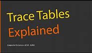 Trace Tables Explained (Algorithm / Flowchart Dry Runs)