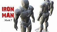 AWASOME SUPERHERO 3D PRINTED MODEL : IRON MAN ( Mark 7 )