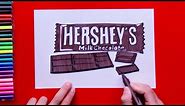 How to draw Hershey's Chocolate Bar