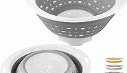 QiMH Collapsible Colander and Strainer, 5 Quart(1.25 gal), Heavey Duty Kitchen Drainer Basket for Pasta, Veggies and Fruits, New Home Apartment Essentials