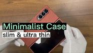 Unique Color Minimalist Case - Z Fold 4 Carbon Fiber Case