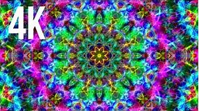 8 Hours 4k Kaleidoscope: Calming Ambient Music and Visual Tie-Dye Screensaver to Soothe Your Senses