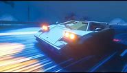 Anime Lamborghini Countach - 12 Hours- 4K Ultra HD