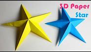 How to make Simple 3D Paper Stars - DIY Paper Crafts