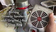 Koropp Drive-In Speakers with Original Junction Box & Red Glow Lens - Upgraded with Bluetooth & MP3
