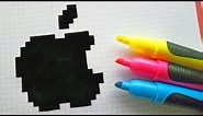 Handmade Pixel Art - How To Draw Logo Apple #pixelart