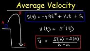 Average Velocity and Instantaneous Velocity