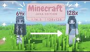 How to apply 128x128 skin - Minecraft Java Edition! 1.16.5 - 1.12.2