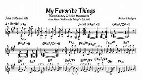 John Coltrane - My Favorite Things (transcription)