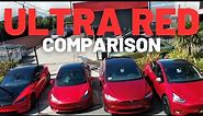 New Ultra Red - Tesla Color Comparison and Review