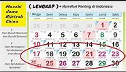 KALENDER 2020 LENGKAP (Masehi,Jawa,Hijriyah,China) + Hari-hari Penting di Indonesia, KALENDER GRATIS