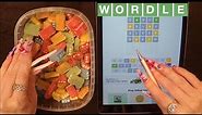 ASMR WORDLE & Gummy Candy Eating on iPad | Whispered Game Play