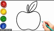 How To Draw An Apple For kids | Apple Drawing | Smart Kids Art