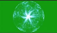 Plasma Energy on Green Screen Bacground