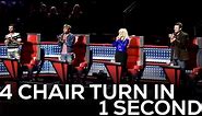 FASTEST 4 CHAIR TURNS ON THE VOICE | BEST AUDITIONS