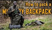How to pack a military Backpack
