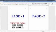 How to View Two Pages Side by Side in Microsoft Word