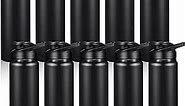 10 Pieces Aluminum Water Bottle 24 oz Aluminum Reusable Bottles Lightweight Snap Lid Sports Water Bottle Multipack Easy Carry Leak Proof Travel Bottles for Gym Camping Hiking Outdoor Fishing (Black)