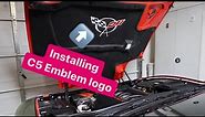 C5 corvette Hoodliner emblem patch installation (How To)