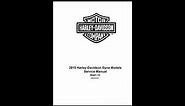 2015 Harley Davidson Dyna Models Service manual