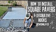 EASY Install Square Pavers, Rocks & Edging! do it TODAY! #DIY