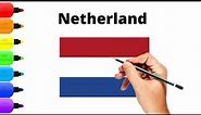 Netherlands flag drawing | How to draw #netherland flag