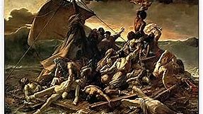 The Raft Of The Medusa Painting By Theodore Gericault - Romantic Canvas Wall Art - Fine Art Oil Paintings Modern Artwork for Bedroom Office Unframed (8x12inches/20x30cm)