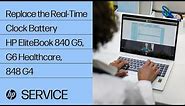 Replace the Real-Time Clock Battery | HP EliteBook 840 G5, G6 Healthcare, 848 G4 | HP