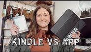 KINDLE vs. THE APP on iPhone and iPad! Why would you need a kindle when you have a phone?