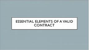 Essential elements of a Valid contract| with examples| Indian Contract Act| Business Law