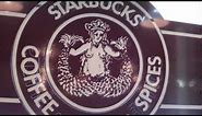 First Starbucks-Seattle-Old Logo-Coffee Shop Inside & Outside