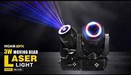 MOKA SFX 3W RGB Full Color LIDA Control Moving Head Animation Laser Light