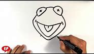 How to Draw Kermit the Frog - Easy Pictures to Draw