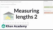 Measuring lengths 2 | Measurement and data | Early Math | Khan Academy