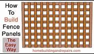 How To Build Heavy Duty Lattice Fence Panels - Includes Template Plans For Production Carpenters