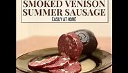 Smoked Venison Summer Sausage on a Traeger