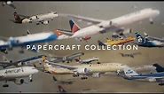 1:144 Papercraft Airplane Model Collection
