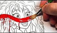 HORROR Artist vs $2 DISNEY FROZEN Colouring Book