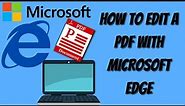 How to edit pdf with microsoft edge
